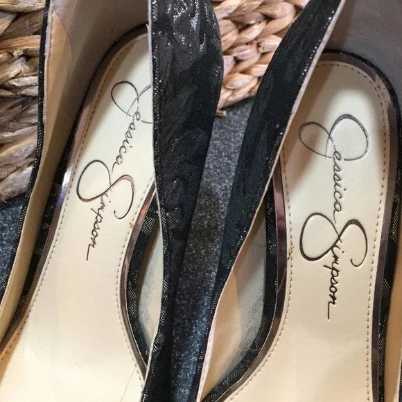 Jessica Simpson Black Lace Heels - Picture 8 of 14